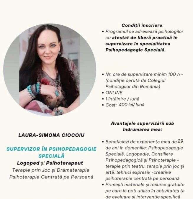 SUPERVIZARE ÎN PSIHOPEDAGOGIE SPECIALĂ-LOGOPEDIE